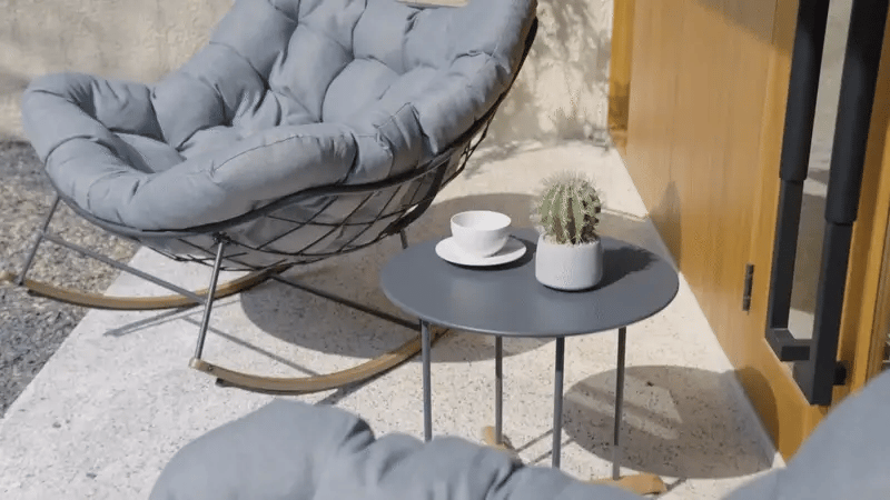 🛋️Nordic - style Soft Rocking Chair
