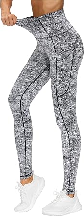 THE GYM PEOPLE Thick High Waist Yoga Pants with Pockets, Tummy Control Workout Running Yoga Leggings for Women