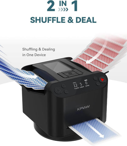 🎉2-in-1 Automatic Card Shuffler & Dealer With 4 Card Drawing Remotes