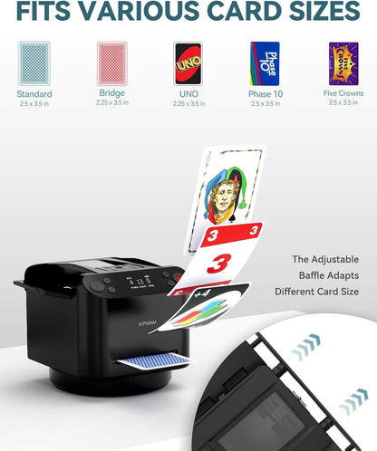 🎉2-in-1 Automatic Card Shuffler & Dealer With 4 Card Drawing Remotes