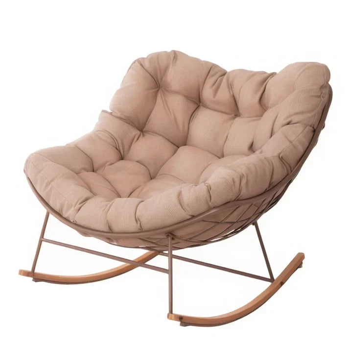 🛋️Nordic - style Soft Rocking Chair