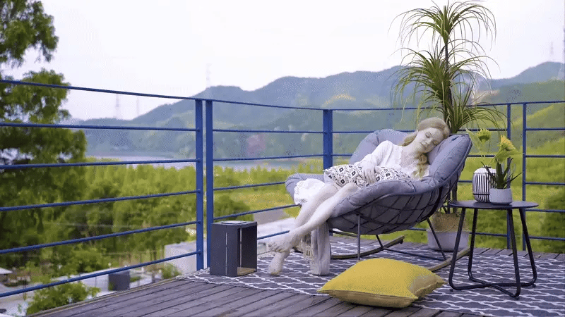 🛋️Nordic - style Soft Rocking Chair